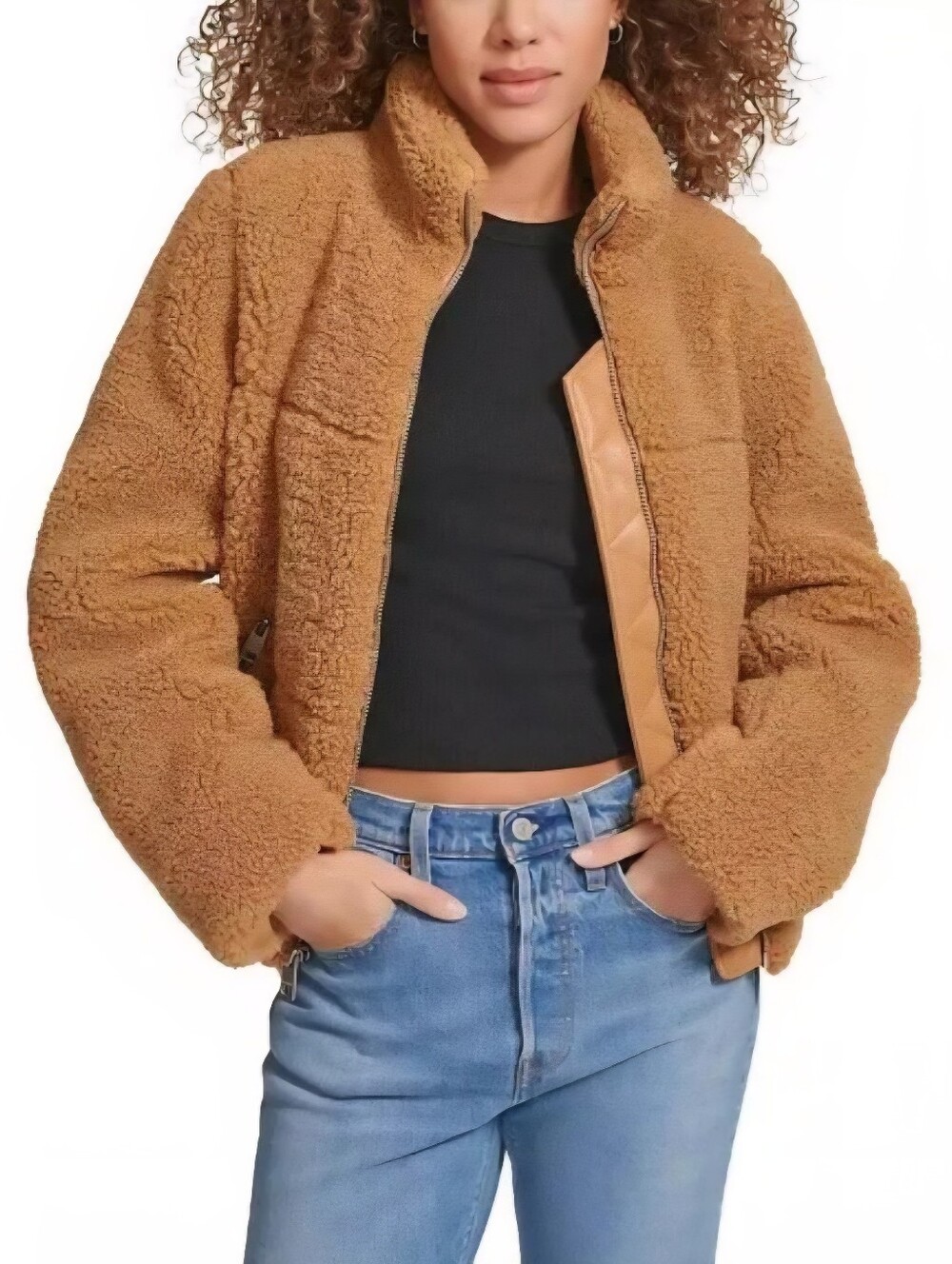 Levi's Short Sherpa Teddy Jacket - Size L